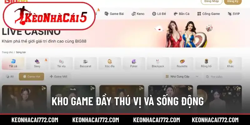 Kho game đầy thú vị và sống động