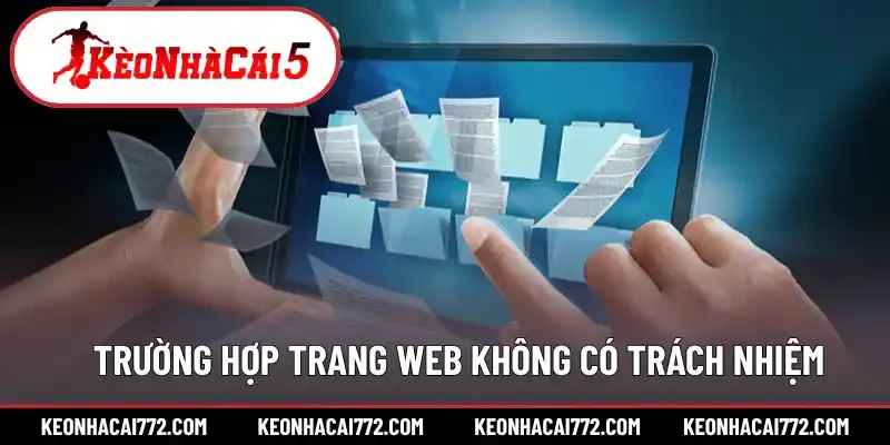 Trường hợp trang web không có trách nhiệm liên đới